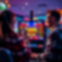 A person live streaming their slot game session, showcasing a big win on the screen, while displaying excitement and joy.