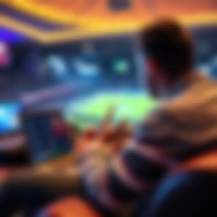 A sports fan watching a live match on a laptop with betting odds on the screen