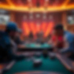 Live Cash Game Decision Players seated at a poker table discussing a decision during a live cash game