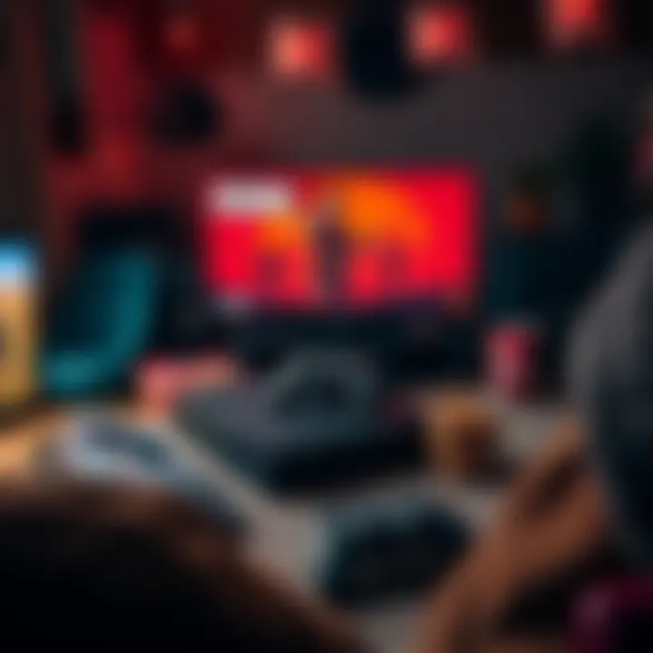 A cozy gaming setup with a console, controllers, and snacks, ready for a live gaming session after completing Red Dead Redemption 2