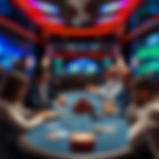 Casino players enjoying live cash poker on the Celebrity Solstice ship in 2027