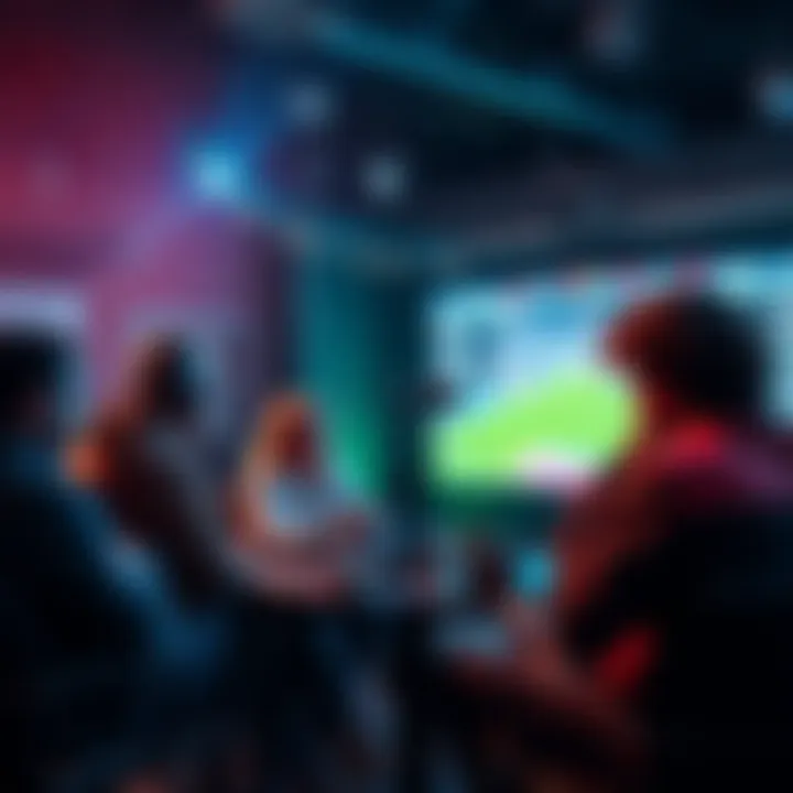 Group of people discussing sports betting in a live-streaming setup