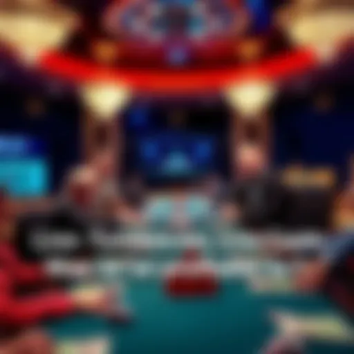 A table showing players engaged in a live poker tournament, along with a cash game setting, highlighting the differences between the two formats.