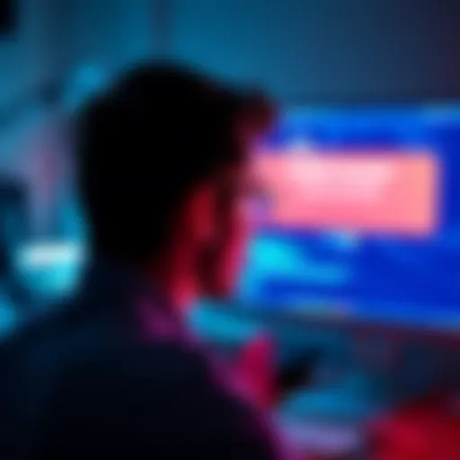 Individual concerned while staring at a computer screen showing a locked account message
