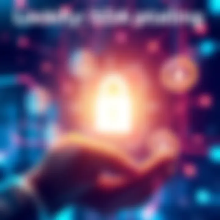 Illustration showing Lockity protecting digital content with technology