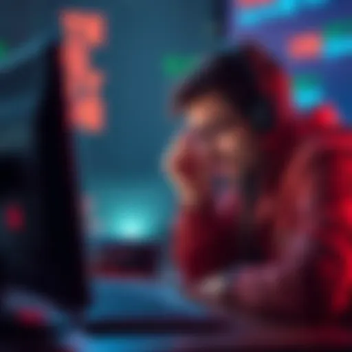 Person frustrated while trying to log in to their account on a computer