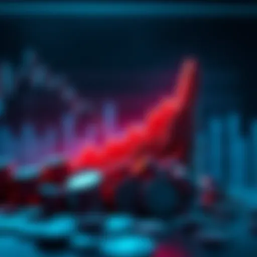 Loss of Money A graph showing a steep decline in money, illustrating a dramatic loss of earnings after a brief spike in profits.