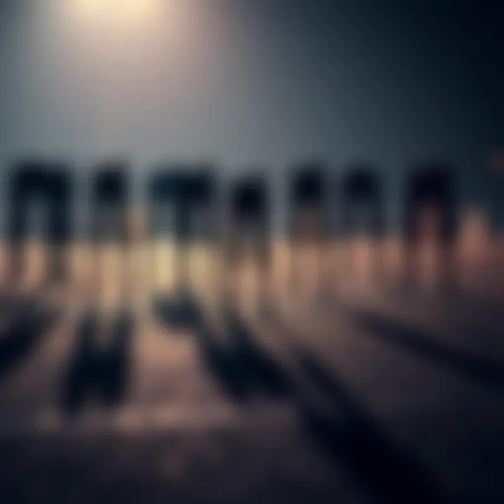 Two legs missing from a group of fifteen, symbolizing a tragic event. Shadows of the remaining legs are visible in the background.