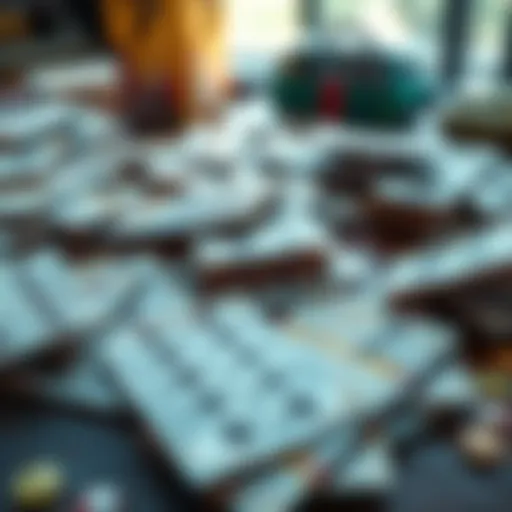 A pile of losing scratch-off lottery tickets scattered on a table, showing disappointment and frustration.