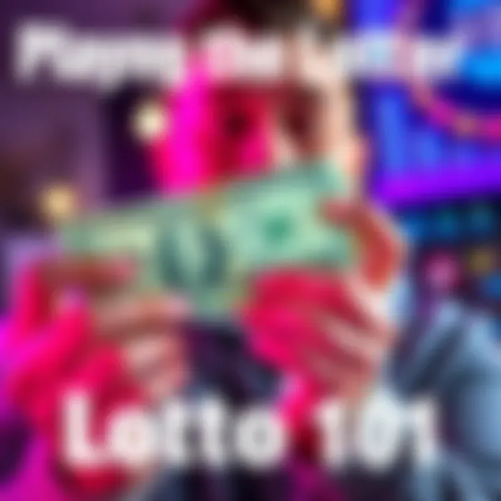 A person holding a lottery ticket and cash, looking excited about playing the lottery with twenty-five dollars