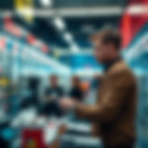 Cashier at lottery ticket redemption location A cashier helping a person redeem a lottery ticket at a store in Ohio