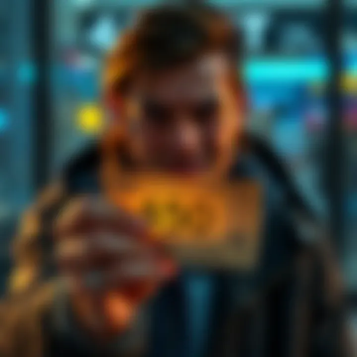 A person looking disappointed while holding a lottery ticket with a $50 mark, symbolizing lost hopes of winning the Millionaire lottery.