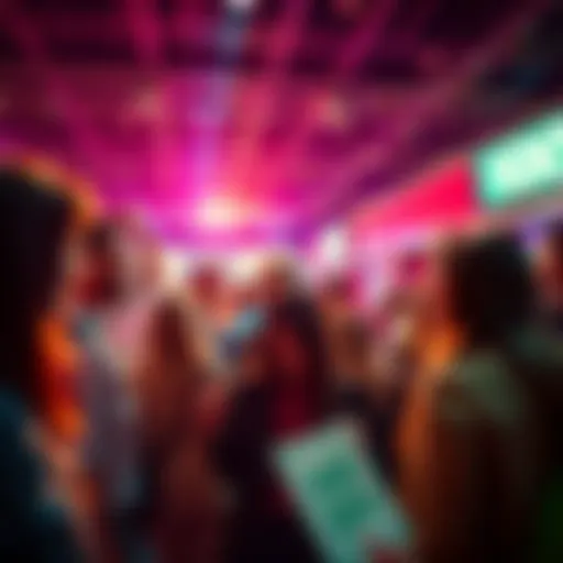 A group of people excitedly discussing a lottery ticket distribution event where 100 dollars are shared among them.