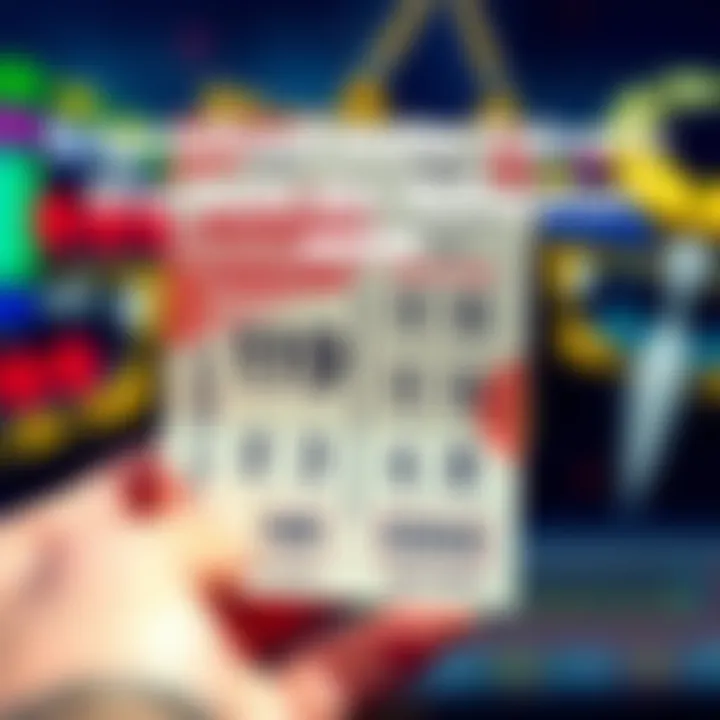 A person holding a lottery ticket with quick pick and chosen numbers side by side