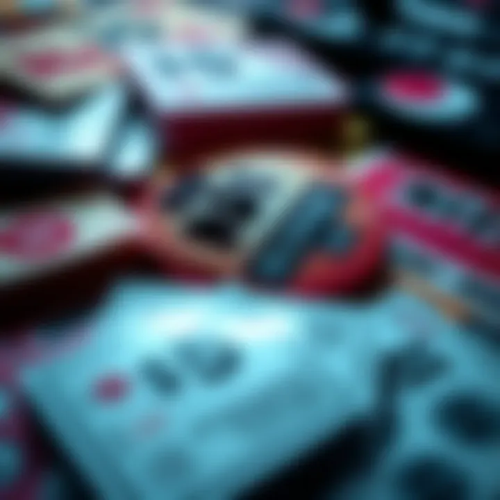 Lottery tickets on a table A close-up of various lottery tickets, including a $2 ticket, with a $5 ticket prominently featured, highlighting the potential price change.