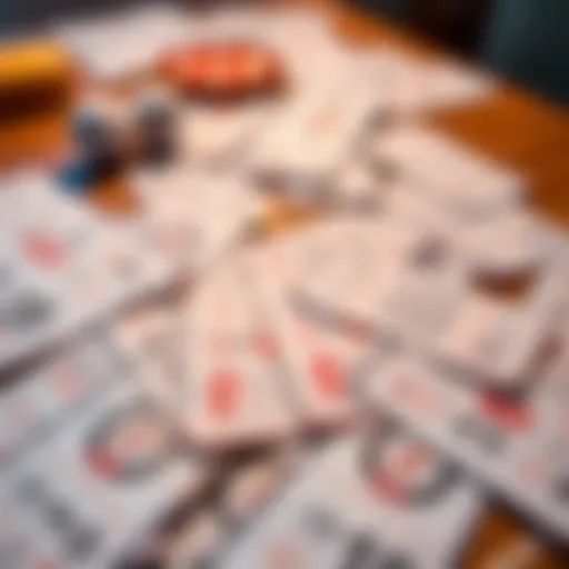 Lottery Tickets on Table A close-up of various lottery tickets spread out on a table, highlighting the excitement around lottery draws.