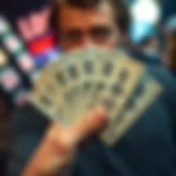 A hand holding several losing lottery tickets with a disappointed expression