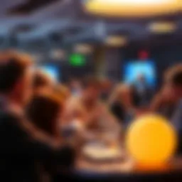 People discussing strategies and tips to win at the lotto during the conference