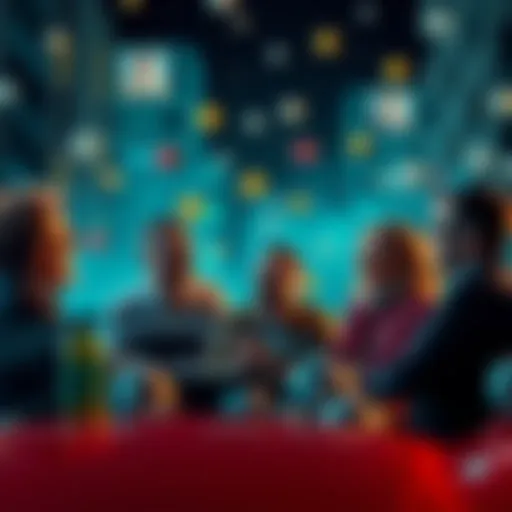 A group of people excitedly discussing their dreams of winning the lottery and buying their dream cars.