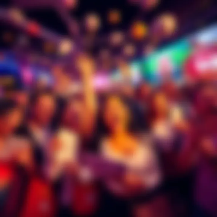 People excitedly checking lottery tickets and celebrating potential wins