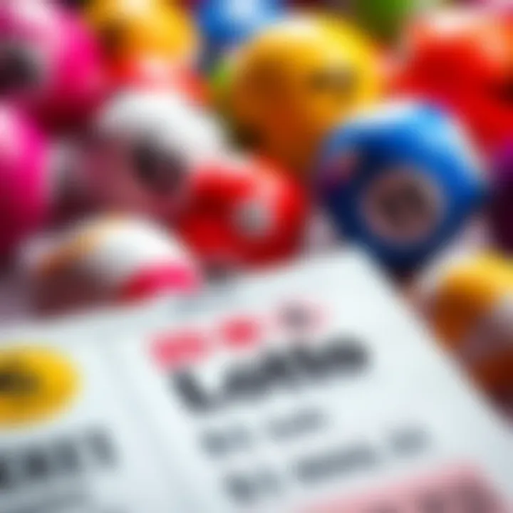 Lotto Ticket and Lottery Balls A close-up of a lotto ticket with colorful lottery balls in the background, symbolizing luck and excitement.