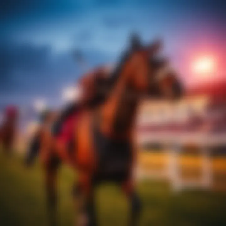 A horse named Lovethiswayagain racing with a jockey at Kempton racetrack.