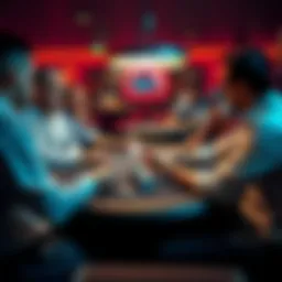A group of people at a low-stakes poker table, one player limping while others consider their bets.