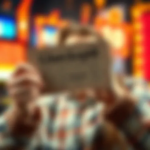 A person holds a winning scratch-off lottery ticket with a big cash prize, showing excitement and surprise.