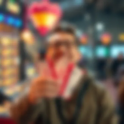 Person holding three tickets with a joyful expression, celebrating their lucky win.