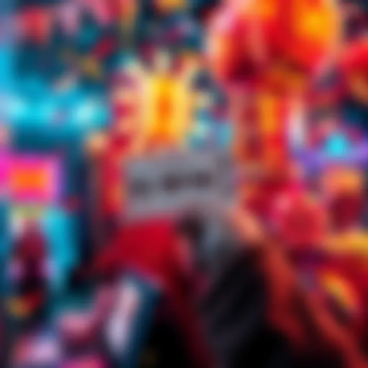 A happy person holding a ticket with a big win, surrounded by bright lights and confetti.