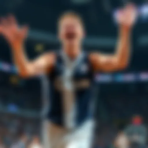 Luka Doncic celebrating after scoring during the game