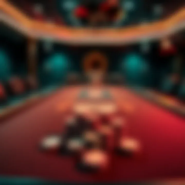 Luxury poker game setup A luxurious poker table set for a private cash game in Vancouver, with chips and cards arranged neatly