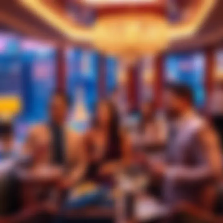 Well-dressed guests enjoying a luxurious stay at MGM Skylofts with elegant decor in the background