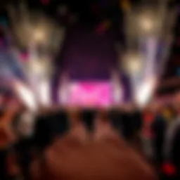 People celebrating a significant event with fireworks and confetti