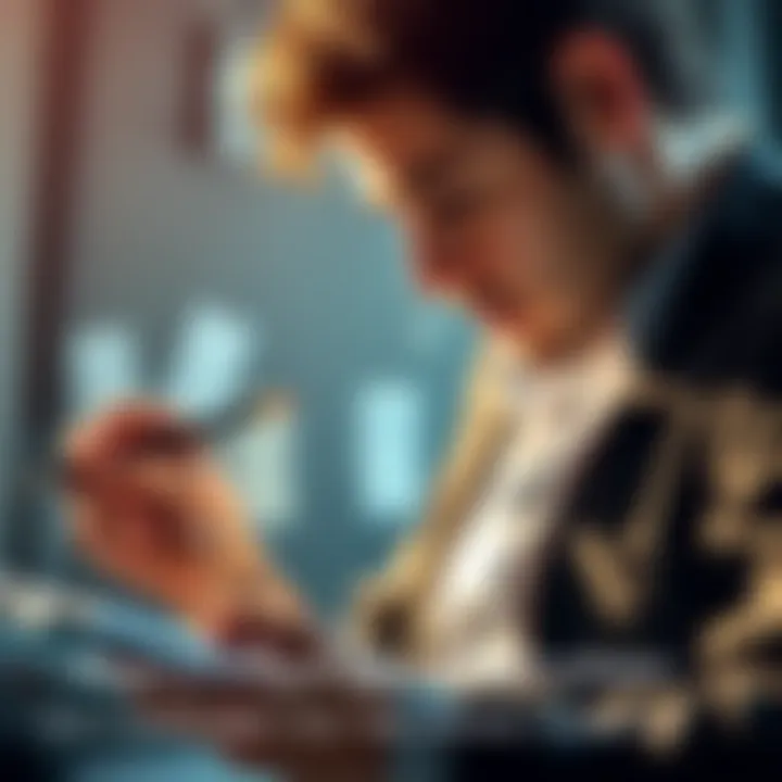 A person contemplating changes with a notepad and pencil, looking focused on decision-making.
