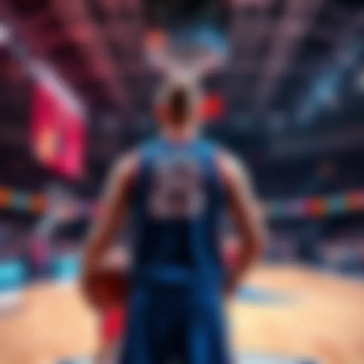 Malauach stands on the basketball court ready for the draft announcement.