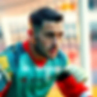 Goalkeeper Mallot in action, focused and determined during a training session, showcasing his skills and preparing for future challenges in the top 15