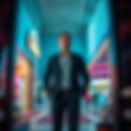 A man looks determined as he stands outside a casino, symbolizing a new beginning after overcoming gambling addiction.