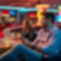 A man sitting with his partner and friend, expressing his difficulties with mobile slot games and seeking support for his gambling losses.