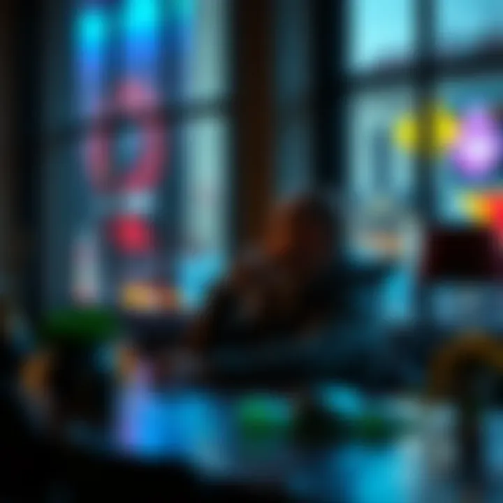 A man sits thoughtfully at a table, looking out a window, symbolizing his journey through gambling addiction during St. Patrick's Day celebrations.