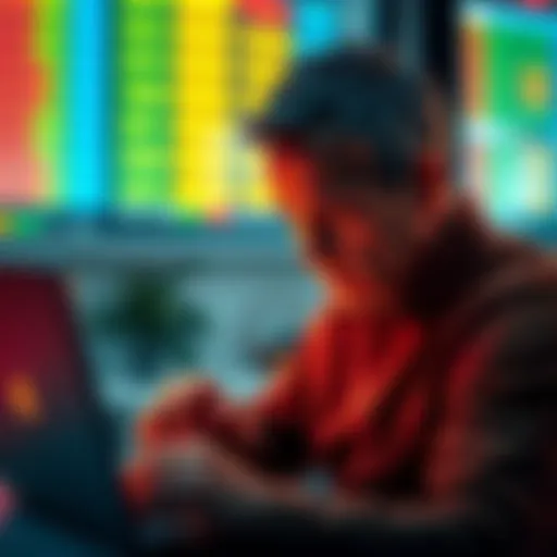 A man appears frustrated while reviewing sports betting odds on his laptop, pondering missed betting opportunities