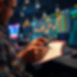 A person analyzing betting strategies with a notepad and calculator, focusing on managing +EV bets and limits.