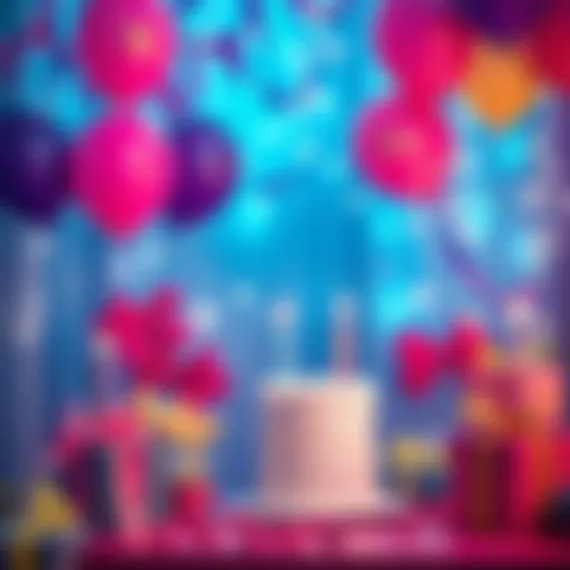 A festive scene with balloons, a birthday cake, and gifts, symbolizing March birthday bonuses.