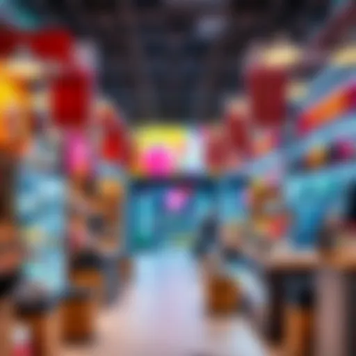 A vibrant display of popular products and services in a retail setting for 2026, showcasing items that are in demand.