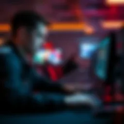 Martin Hummel focused on his screen while playing online poker for 76 hours straight
