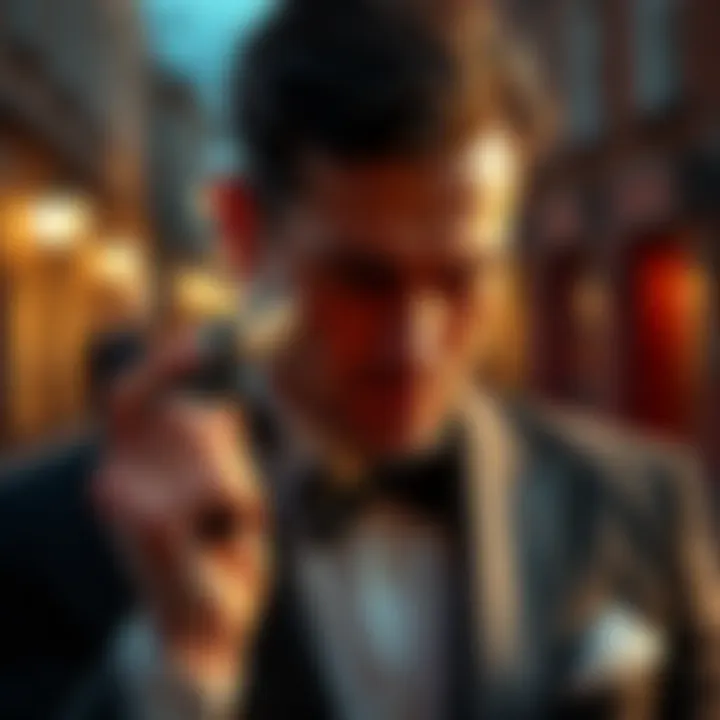 Martin Kabrhell in a stylish tuxedo Martin Kabrhell showcases charm and humor in a tuxedo, reminiscent of a classic spy character.