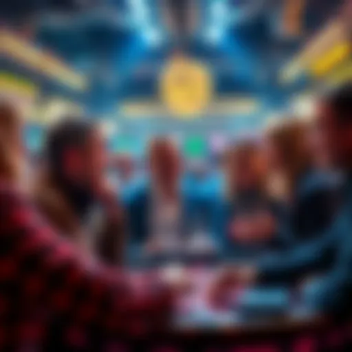 Group of people sharing their experiences with the Martingale betting strategy