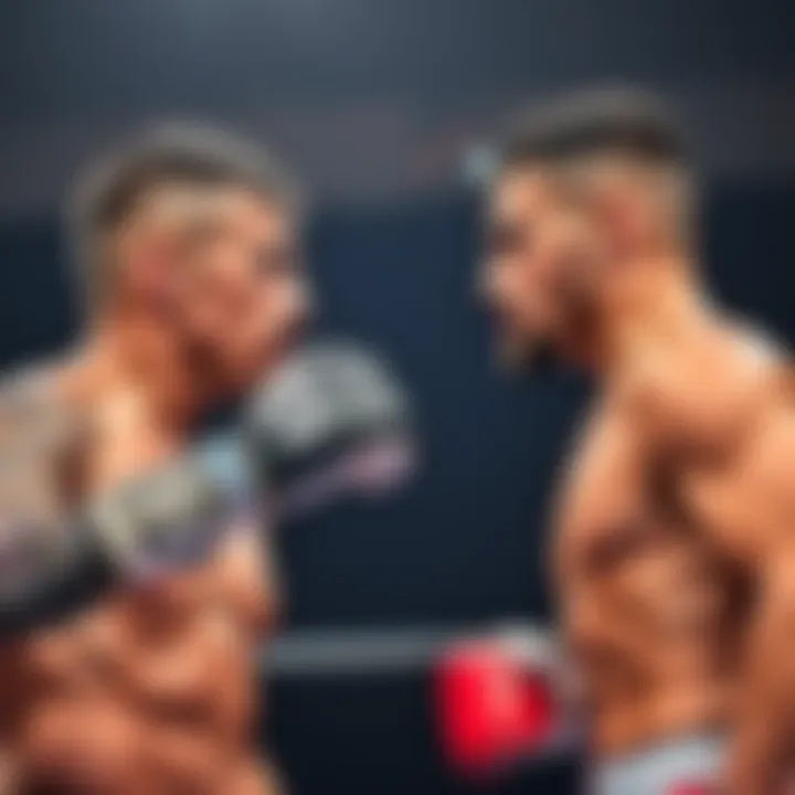 Matheus Mattes and Lazaro Dayron face off in a PFL fight, showcasing their fighting stance and determination.