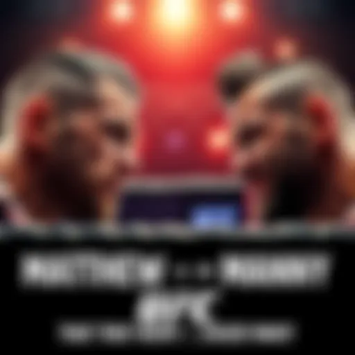 Jake Matthews and Neil Magny face off in a UFC Octagon, showcasing their fighting styles.