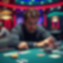 Maurice Hawkins looking worried at a poker table, reflecting on his recent bankruptcy announcement